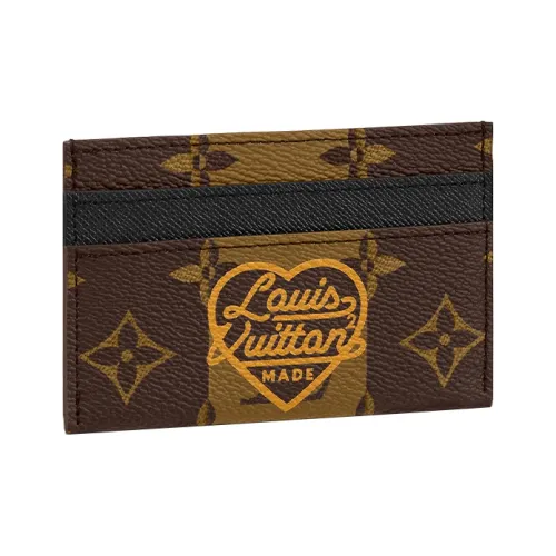 LOUIS VUITTON X Nigo Double Card Holder Monogram Stripes Brown