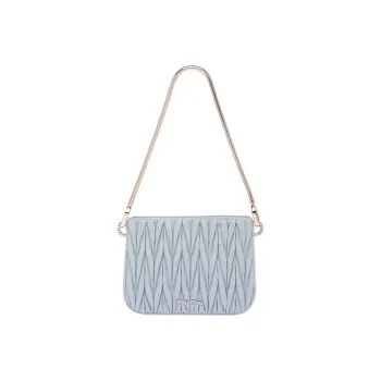 MIU MIU SASSY Maritime Sheepskin Shoulder Bag Handbag Shoulder Bag Women's Sky Blue
