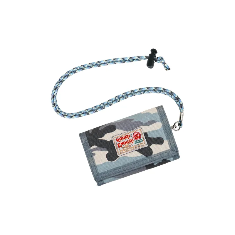 Rough Enough Canvas Canvas Bag Card Holder Hanging Bag Wallet Unisex Light Blue/Coffee/Army Green/Jasper-1