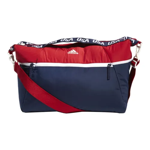 Adidas Polyester Handbag Unisex Marine Blue/Red