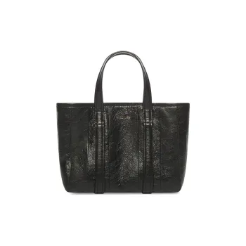 Balenciaga Lambskin Handbag, Tote Bag, Shopping Bag, Crossbody Bag Trumpets Unisex Black