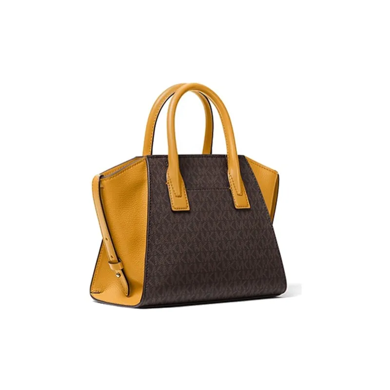 MICHAEL KORS Avril Leather Ear Bag, Handbag, Crossbody Bag Trumpets Women's Golden Orange-1