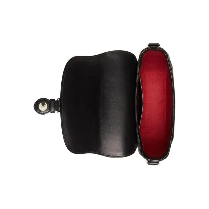 GUCCI Leather Crossbody Bag, Shoulder Bag Women's Black-4