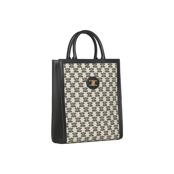 CELINE Cow Leather Shoulder Bag Crossbody Bag Handbag Women's Black-1