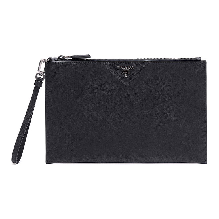 Prada leather clutch bag hotsell