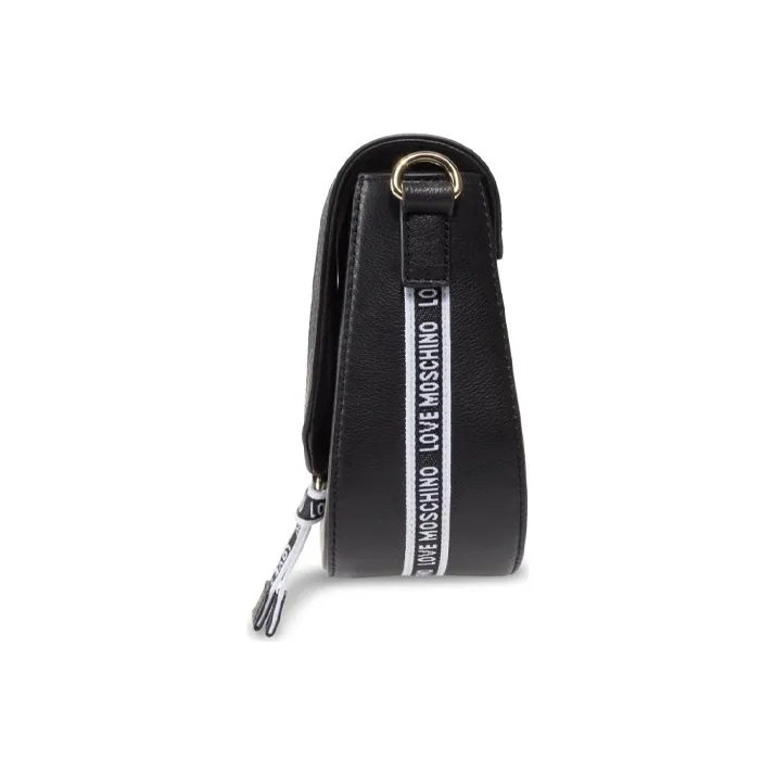 LOVE MOSCHINO Leather Shoulder Bag Crossbody Bag Women's Black-1
