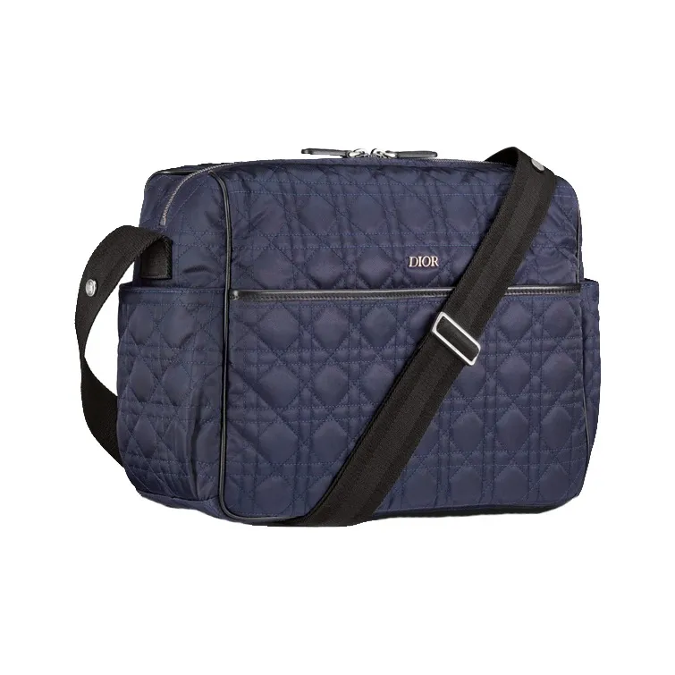 DIOR Tech Canvas Shoulder Bag Crossbody Bag Kids' Navy-3