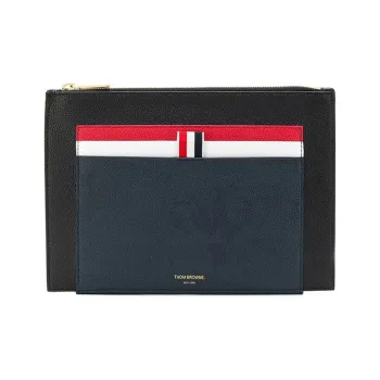 THOM BROWNE· Cow Leather Clutch Men's Blue