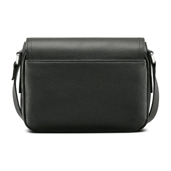 DIOR Cow Leather Saddle Bag Messenger Bag Crossbody Bag Shoulder Bag Men's Black-3