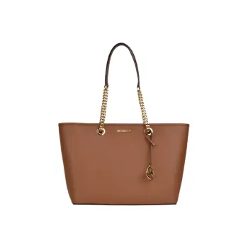 MICHAEL KORS Shania Leather Portable Tote Shoulder Bag Large Size Women's Brown