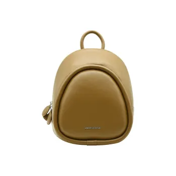 AMAZING SONG Cow Leather Backpack Regular Women's Macadamia/Elegant Black/Cream White