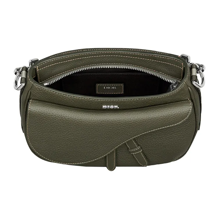 DIOR Saddle Cow Leather Shoulder Bag Crossbody Bag Handbags Mini Men's Olive/Jasper-3