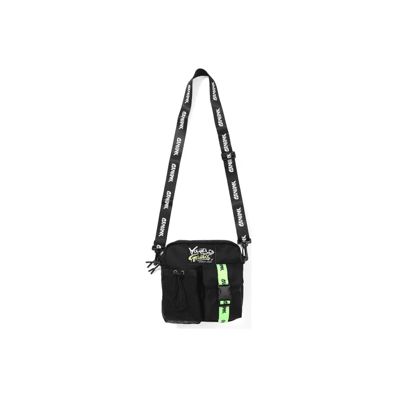 GENANX Polyamide Shoulder Bag, Crossbody Bag Unisex Black-1