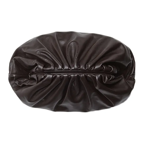 Bottega Veneta Cow Leather Clutch Women's Dark Chocolate-1