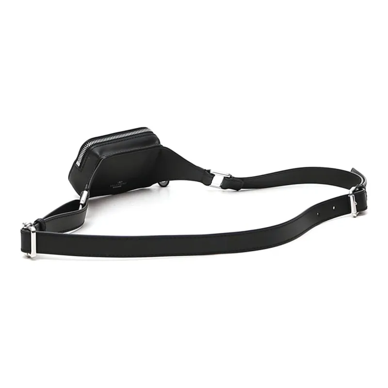 Valentino VLTN Cow Leather Fanny Pack Sling Bags Mini Unisex Black-2