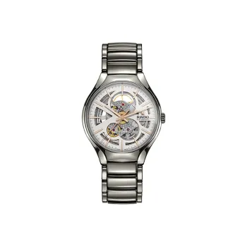 RADO Realme Collection Mechanical Movement Unisex Watch 40mm Cut Out Dial Ceramic Watch Case Ceramic Strap