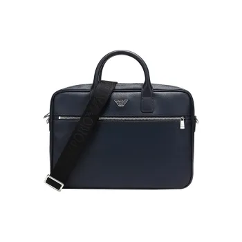 EMPORIO ARMANI Briefcase Portable Crossbody Bag Shoulder Bag Small Size Men's Marine Blue