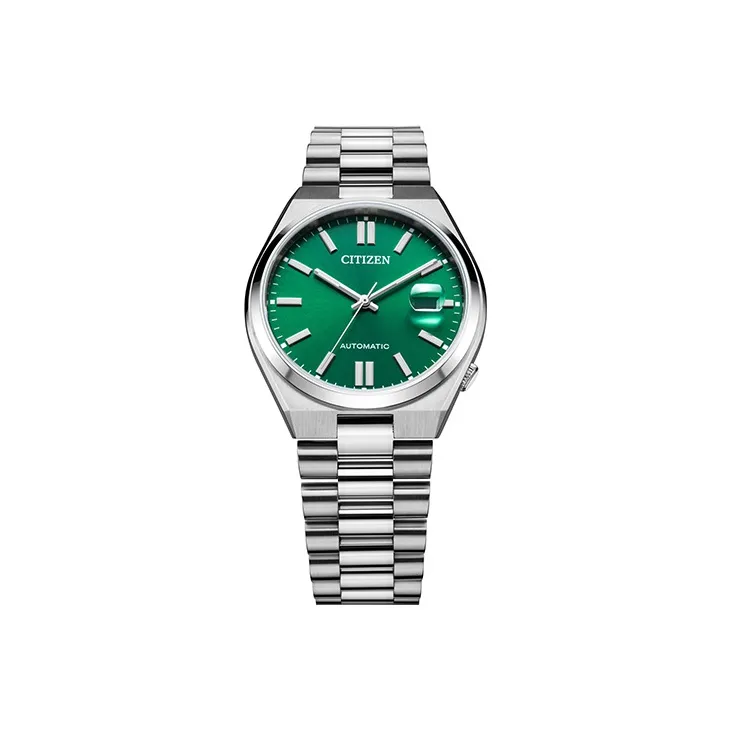 CITIZEN Mechanical Movement Stainless Steel Strap Watch Men's Watch Green Dial-1