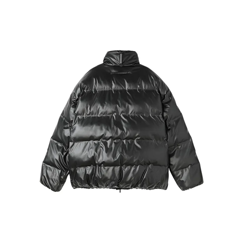 NORVINCY Cropped Cycling Loose Fit Stand Collar Puffer Jacket Winter Unisex-1
