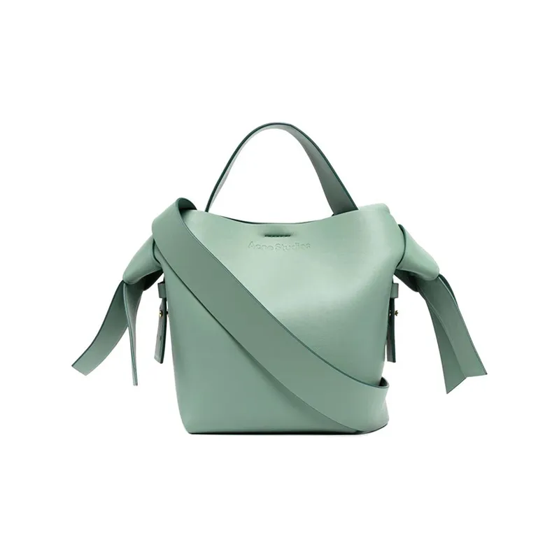 Acne Studios Leather Shoulder Bag, Handbag, Crossbody Bag Women's Mint Green-0