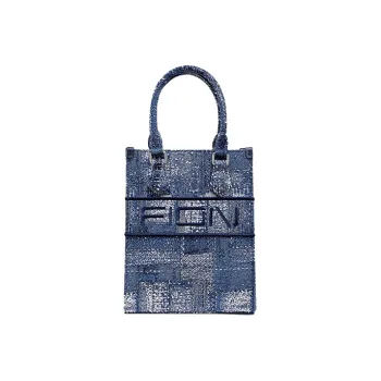 FION Fabric Tote Bag, Shopping Bag, Crossbody Bag, Handbag Regular Women's Dark Blue