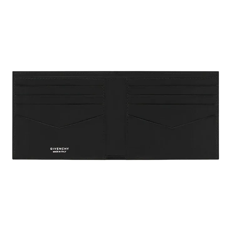 GIVENCHY Matte Smooth Cow Leather Wallet Card Holder Wallet Men's Black-5
