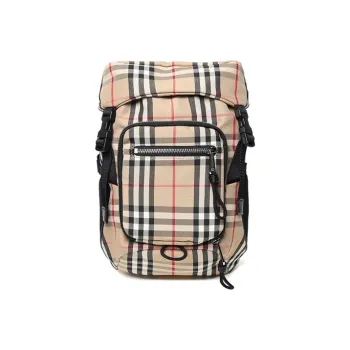 Burberry Fabric Shoulder Bag Men's Beige