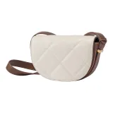 JONBAG Synthetic Leather Saddle Bag Shoulder Bag Crossbody Bag Small Size Women's White