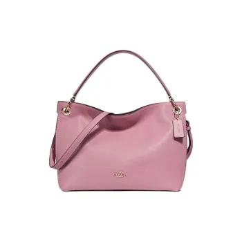 COACH Clarkson Pebbled Leather Portable Crossbody Shoulder Bag Large Size Women's