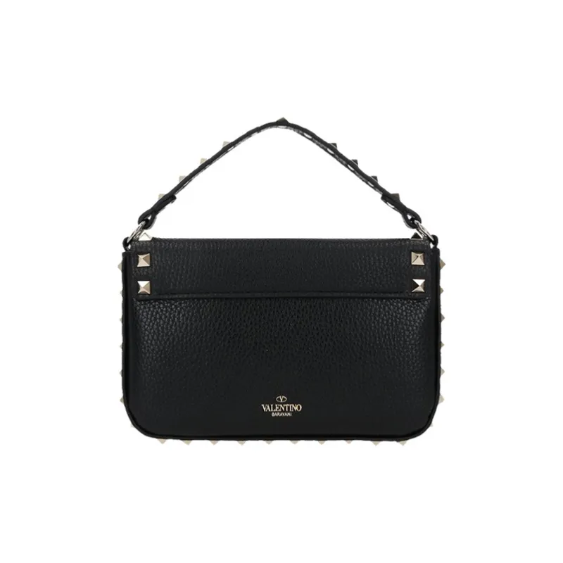 Valentino Cow Leather Handbag Women's Black-4