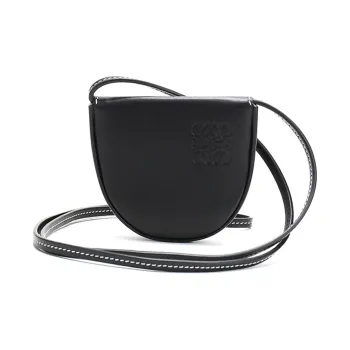 LOEWE Heel Cow Leather Horseshoe Bag, Shoulder Bag Mini Women's Black