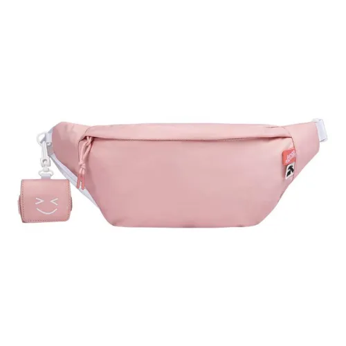 Anta Mr. Friendly Cookie Collaboration Fabric Fanny Pack Regular Unisex Apricot Pink