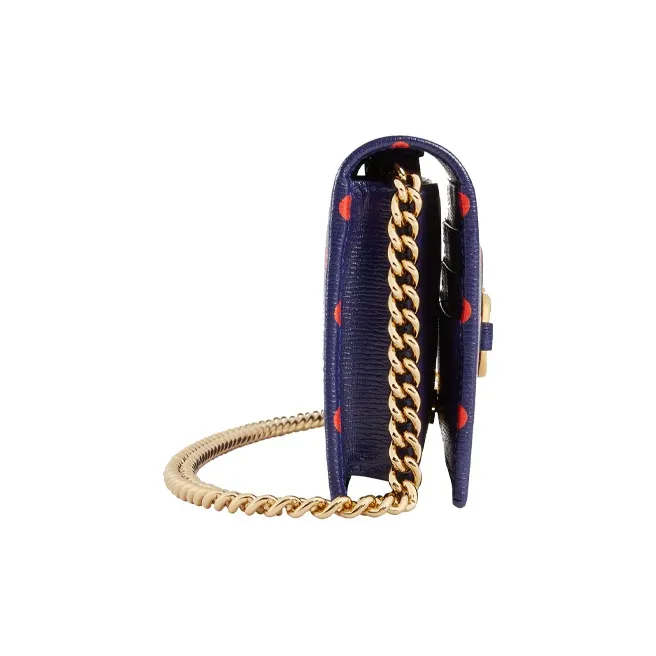 GUCCI Horsebit 1955 Leather Shoulder Bag, Crossbody Bag, Clutch Wallet Women's Blue-2