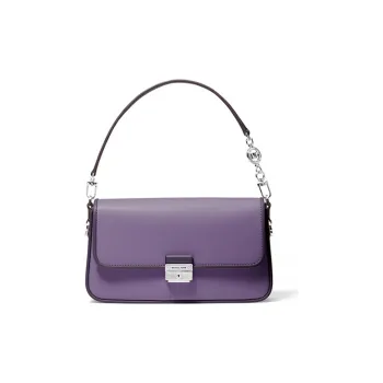 MICHAEL KORS Leather Baguette Shoulder Bag Women's Light Purple