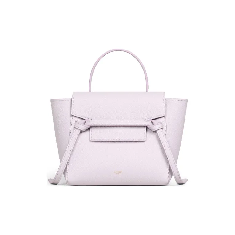 CELINE Cow Leather Catfish Bag Handbag One Shoulder Handbag Crossbody Bag Women's Candy Color Light Purple-0