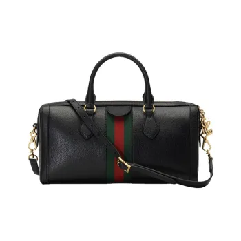 GUCCI Ophidia Leather Handbag Shoulder Bag Crossbody Bag Travel Bag Medium Size Women's Black