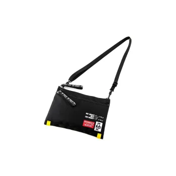 CHUMS X Monkey Magic Collaboration Polyester Shoulder Bag, Crossbody Bag Regular Unisex Black