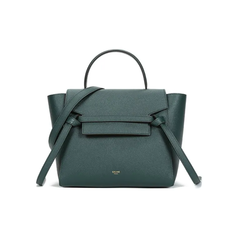 CELINE Belt Grained Calfskin Catfish Bag Crossbody Bag Shoulder Bag Handbag Micro Women's Candy Color Amazon Green-0