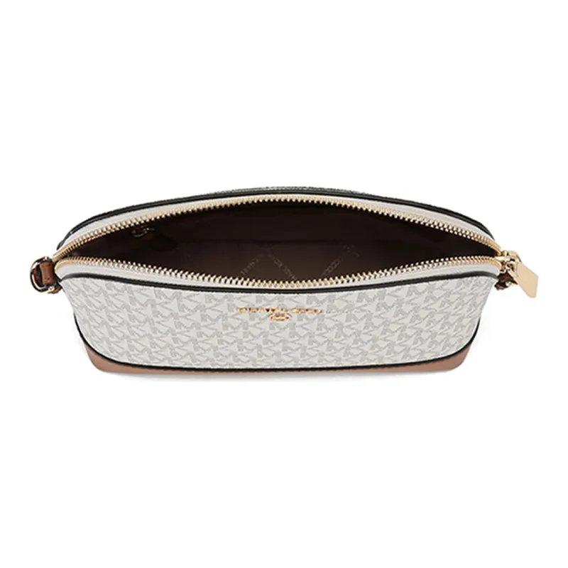 MICHAEL KORS Jet Set CharmJet Set Leather Dome Bag Crossbody Bag Large Size Women's Vanilla White-5