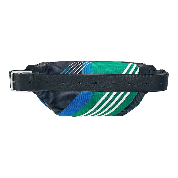 HERMES Cityslide Canvas Cow Leather Fanny Pack Men's Multicolor-1