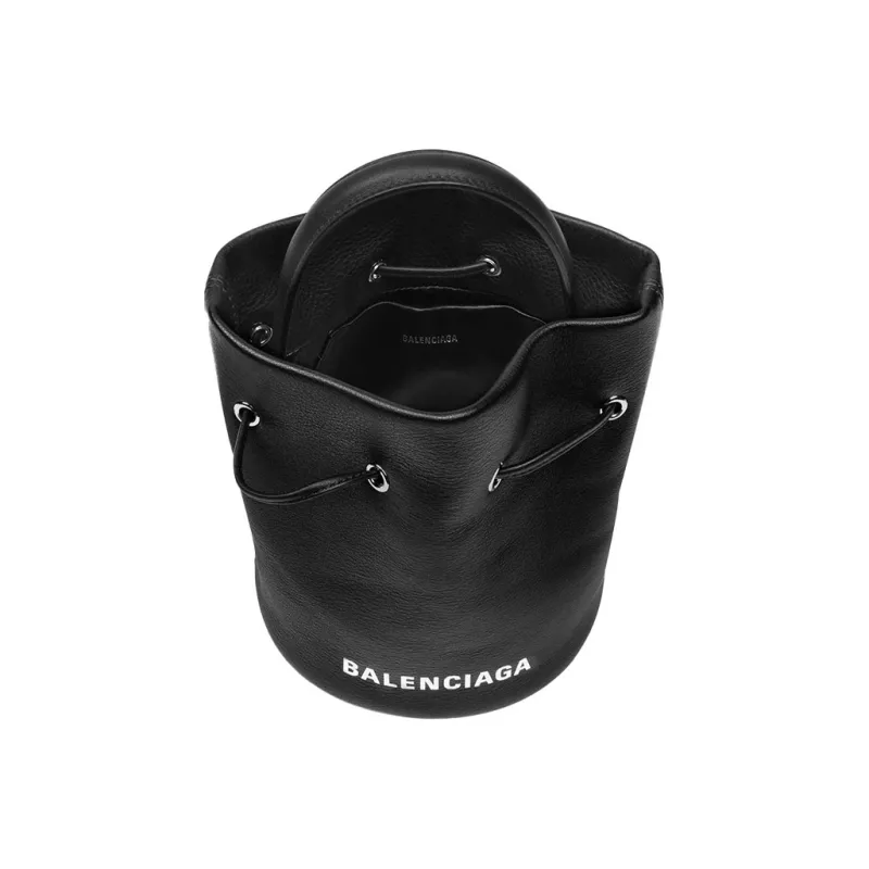 Balenciaga Cow Leather Bucket Bag, Shoulder Bag Regular Women's Black-3