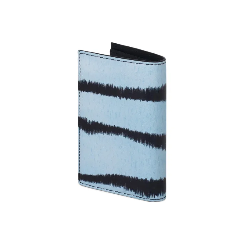 Valentino Cow Leather Card Clip Card Holder Regular Men's Blue-1