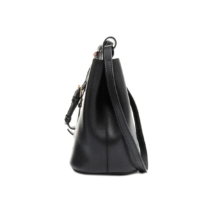 Burberry Leather Bucket Bags Crossbody Bag Shoulder Bag Women's Black-2