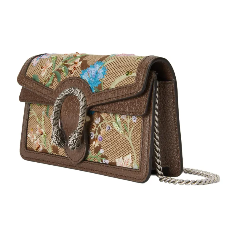GUCCI Dionysus Canvas With Leather Crossbody Bag, Shoulder Bag Women's-1