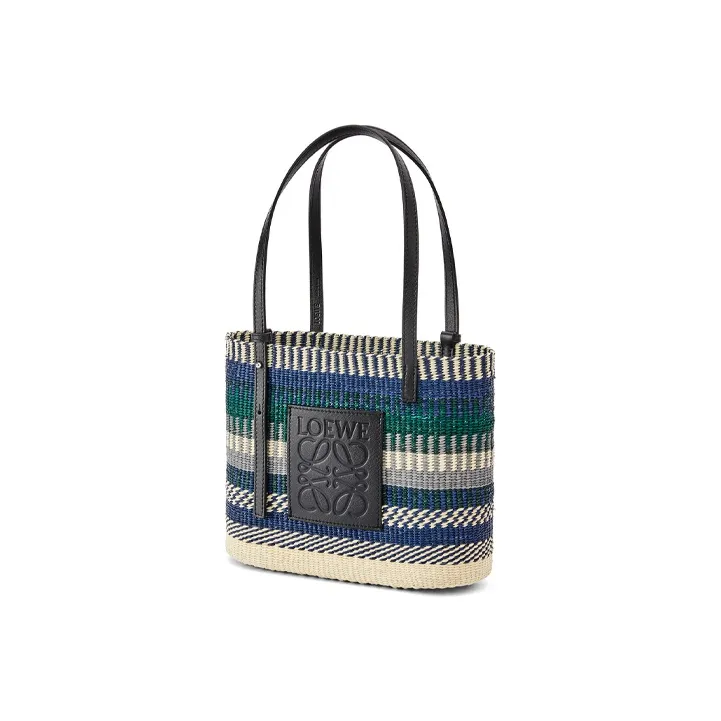 LOEWE Square Basket Palm With Cow Leather Vacation Bag, Handbag, Shoulder Bag Women's-1