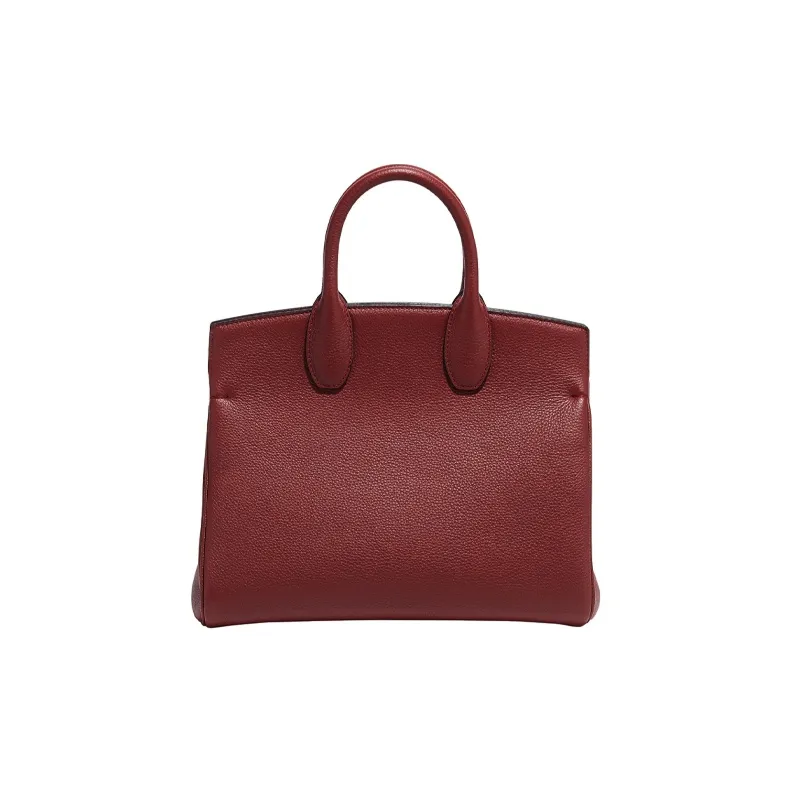 FERRAGAMO Studio Cow Leather Handbag Medium Size Women's Red-2
