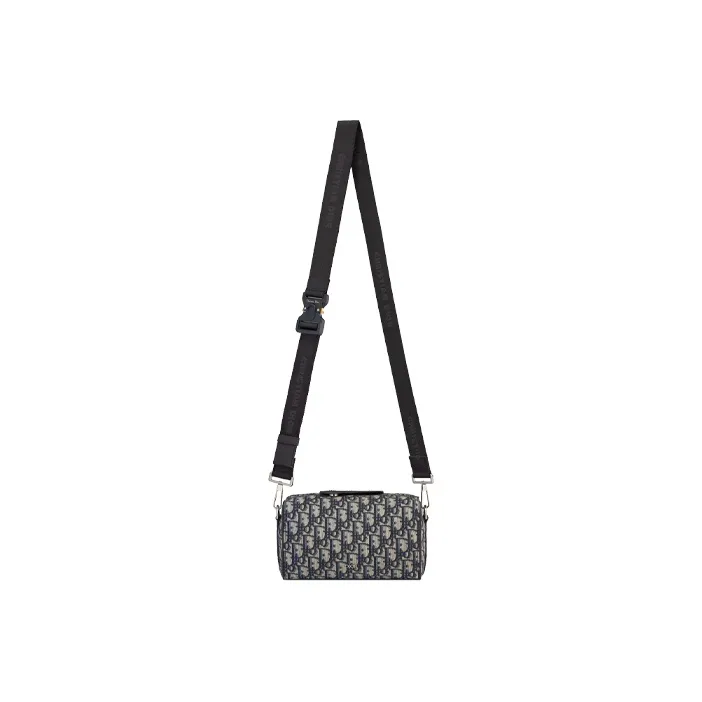 DIOR Lingot Grained Cow Leather Detail Cylinder Bag Handbag Shoulder Bag Crossbody Bag Regular Men's Beige/Black-3