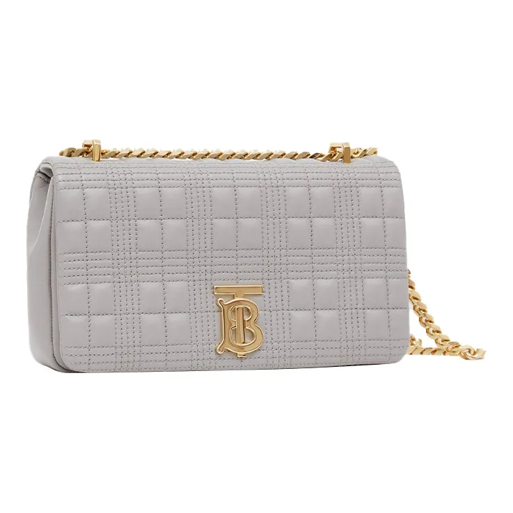 Burberry Lambskin Laura Bag Crossbody Bag Shoulder Bag Women's Cloud Gray-2