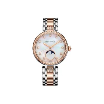 Sea Gull Automatic Mechanical Movement Steel Strap Watch Women's Watch Mother of Pearl Color Watch Dial