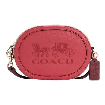 COACH Camera Leather Camera Bag Shoulder Bag Crossbody Bag Small Size Women's Strawberry Red